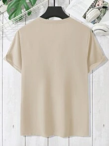 Claim Dot 男款夏季幾何印花短袖休閒T恤