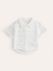 Lace  Style Girls' Vacation Shirt - White - View 1