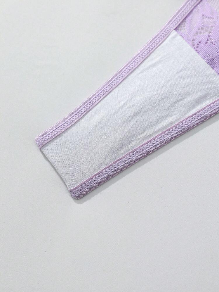 Plus Size Ladies' Plain & Simple Daily Wear Lace-Trimmed Sexy Lingerie
