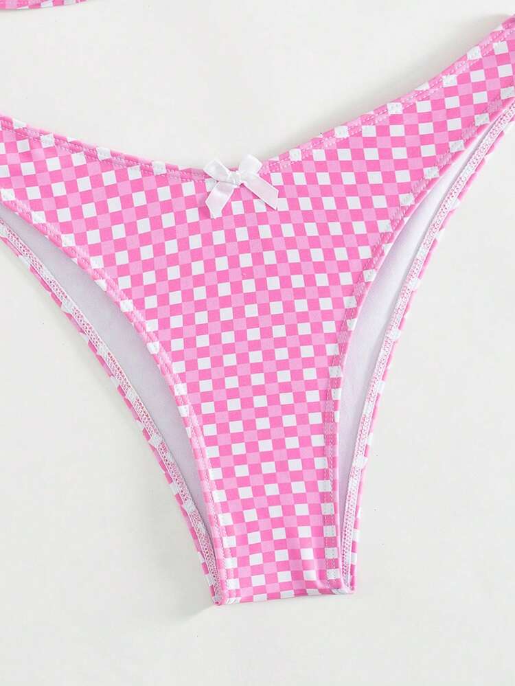 Women's Swimwear Set, Random Printed Pattern, With Underwire Summer