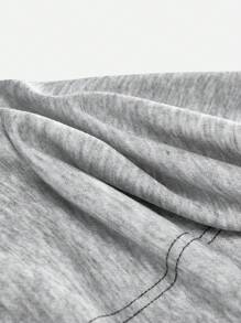 Manfinity NXTstreet Men Simple Printed Casual Sweatpants - Grey - View 3