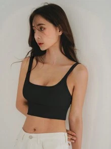 DAZY Women's Solid Color Simple Summer Sports Bra