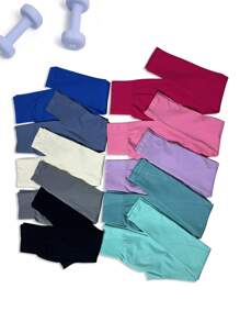 SHEIN Velisys Leggings deportivos sólidos para levantar glúteos de mujer para verano