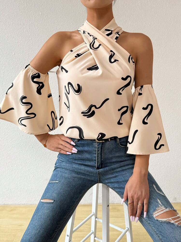 Women's Hawaiian Style Geometric Print Summer Casual Vacation Top