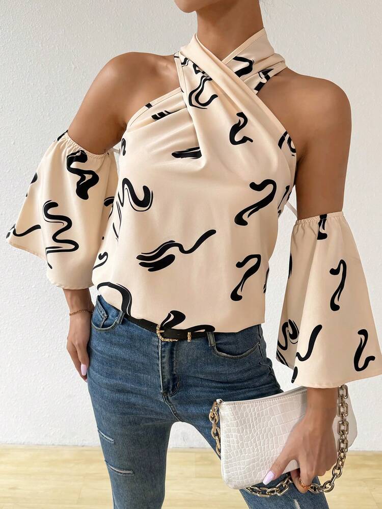 Women's Hawaiian Style Geometric Print Summer Casual Vacation Top