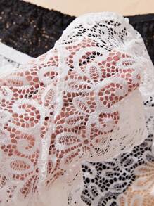 Women's Sexy Solid Color Lace Panties, 3pcs/Set Sexy Lingerie - Multicolor - View 5