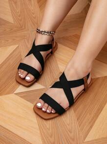 2024 Dép Sandal Đa Năng Mới Xuất Hiện Cho Nữ, Thích Hợp Cho Gia Đình, Văn Phòng, Đi Chơi, Và Bàn Chân Rộng, Plus Kích Thước - màu đen - Xem 4