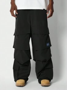 SUMWON Quần Cargo Baggy Fit - màu đen - Xem 1
