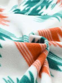 Astylish 女式西部风几何图案长袖按扣拉链口袋羊毛夹克