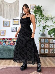 Flirla 夏季大碼純色露背派對裙 - 彩色 - 查看 4