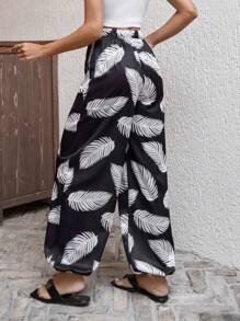 RueChic WOMEN BOTTOM TROPICAL PRINTED PANT - Multicolor - View 2