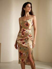 Aveloria Women's Pleated Random Printed Strappy Dress - Multicolor - View 3