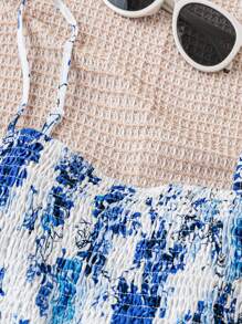 Soleia Robe décontractée pour femme à motif floral romantique tie-dye, style aquarelle, parfaite pour les vacances, les jours fériés, la remise des diplômes, les fêtes, les déjeuners, les mariages - Multicolore - Voir 3