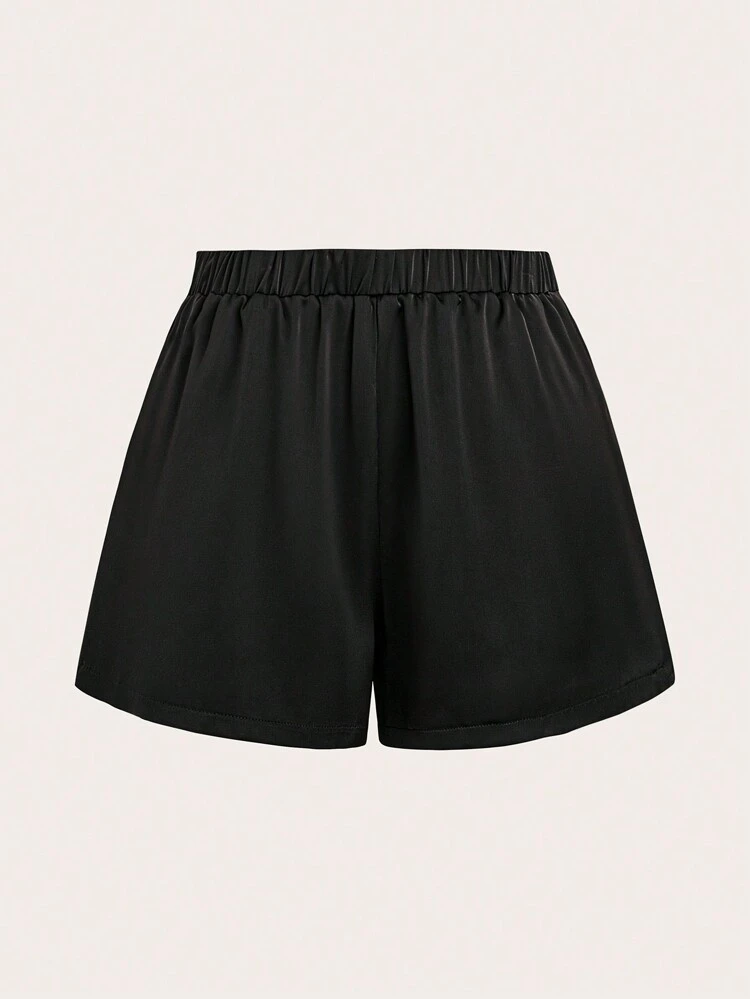 Plus Size Women's Simple Solid Color Loose Shorts