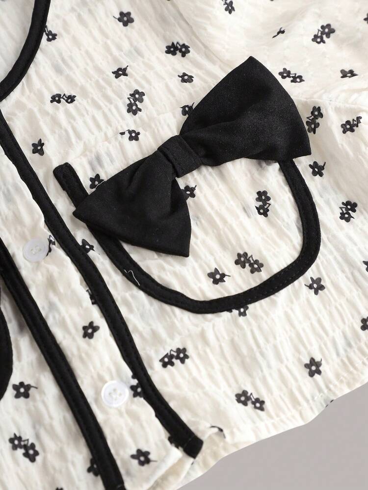 Tween Girls' Elegant & Casual Shirt And Skirt Set For Vacation