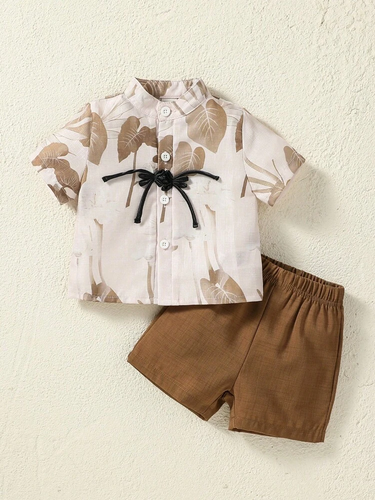 Baby Boys' New Chinese Traditional Hanfu Suit, Summer (Lightweight Fabric)