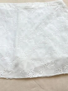 Soleia 刺繡杯女士背心上衣和超低腰裙子兩件套 - 白色 - 查看 3