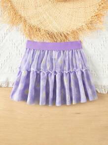 Tween Girl Daisy Printed Cover-Up Top & Beachy Midi Skirt, Perfect For Beach Party