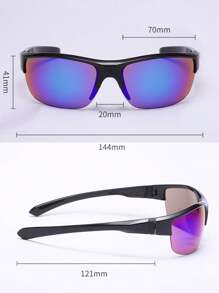 1 副透气户外骑行眼镜， - 黑色 - 查看 3