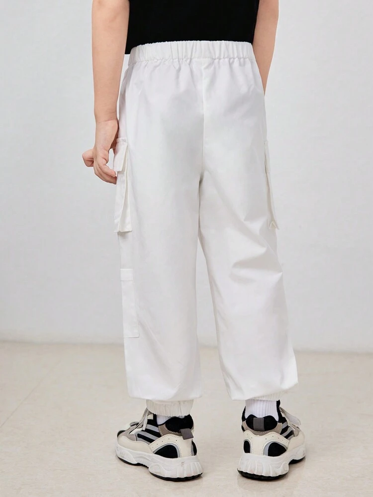 1pc Young Boy Casual, Comfortable, Stylish, Simple, Practical, Soft And Comfortable, Korean Style, Casual Fit, Street Style, Workwear, 3D Pocket, Breathable And Comfortable, Workwear Pants Suitable For Spring And Summer