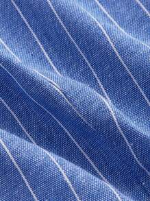 SHEIN MOD Blue Fine Striped Knit Bow Tie Women's Top With Strap,Sexy Women's Top,Business Casual Top,Back To School Top,Concert Top,Club Top,Sexy Top,Going Out Top - Blue - View 5