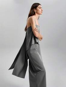 BizChic Women's High Low Hem Tank Top - Black - View 2