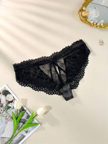 Quần lót ren cỡ lớn gợi cảm (One Piece) - màu đen - Xem 1