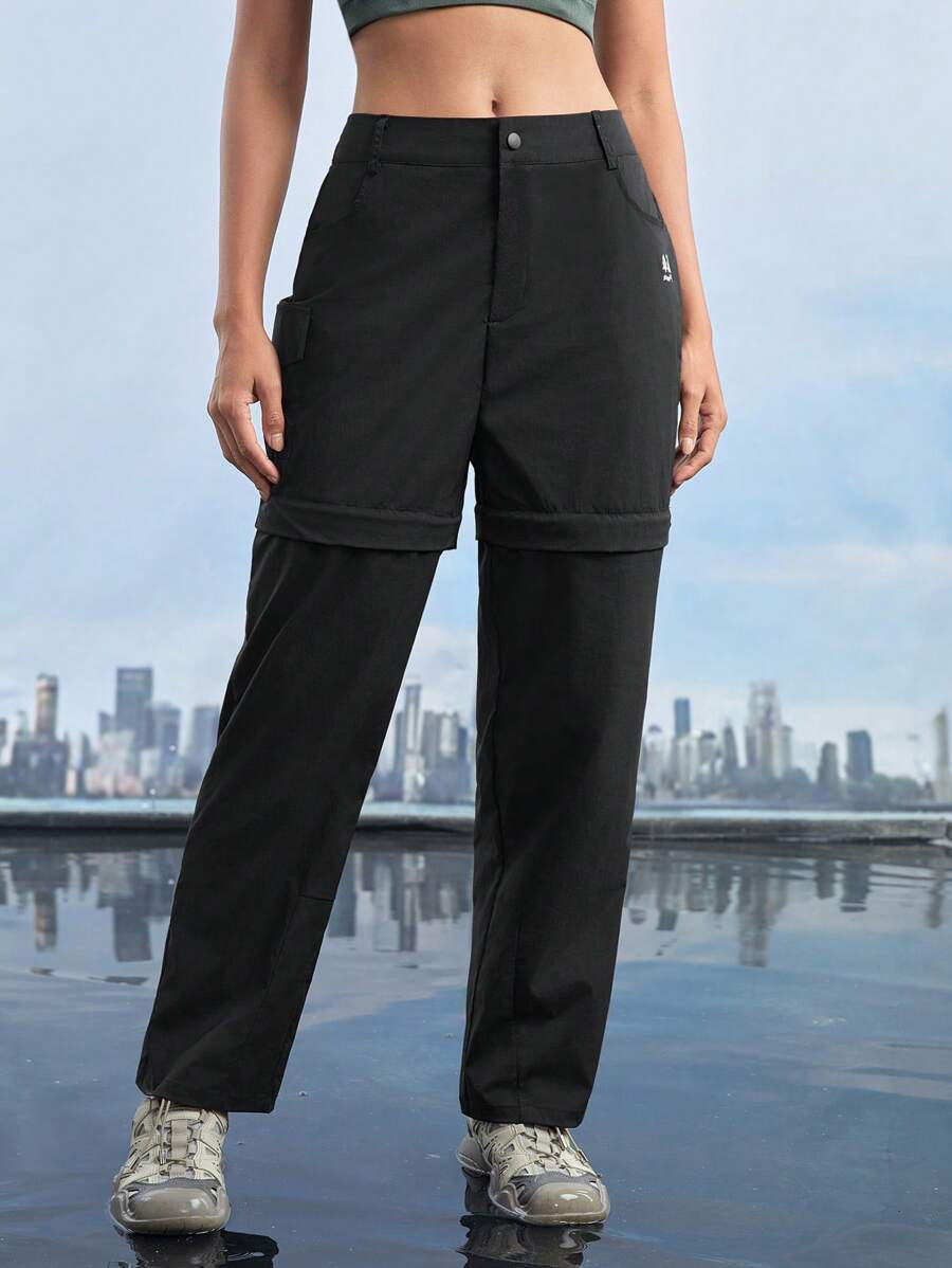 In My Nature 户外可拆卸女式徒步裤，适合露营、徒步旅行和通勤 - 黑色 - 查看 1