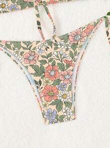 SHEIN Swim Women's Swimwear Set, Random Printed, For Vacation Summer