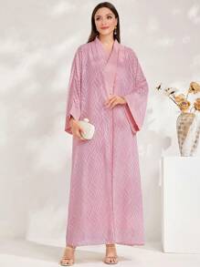 Al Najma Women's Simple Daily Abaya Dress (Arabic Style) - Dusty Pink - View 5