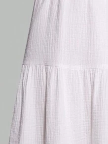 Teen Girl Solid Tube Top And Maxi Skirt 2-Piece Set - White - View 4