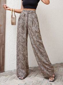 EURMUSE WOMEN BOTTOM PRINTED COMFORT PANT - Brown - View 5