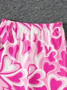 Young Girl Fashionable Sweetheart Knitted Halter Top With Flared Long Pants Girls Flare Pants Setgirl Pants Setskids Girl Pants Set