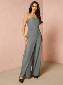 Hauture 百搭直筒連身褲 - 灰色 - 查看 5