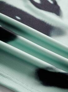 SHEIN ICON 女士染色夏季短款背心 - 藍色 - 查看 8