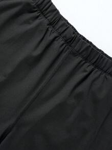 Gym Rark 男友风男士时尚纯色短袖上衣和短裤运动套装健身健身套装 - 黑與白 - 查看 4