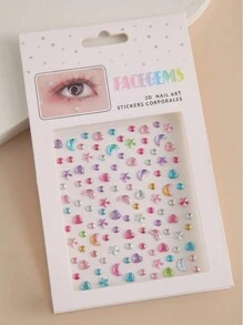 ROMWE Fairycore Decoração de brilho cintilante e jóia facial para mulheres
