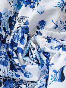 Soleia Robe décontractée pour femme à motif floral romantique tie-dye, style aquarelle, parfaite pour les vacances, les jours fériés, la remise des diplômes, les fêtes, les déjeuners, les mariages - Multicolore - Voir 5