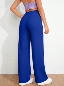 EURMUSE Women Pants - Royal Blue - View 2