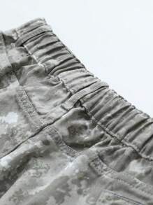 SHEIN Saia Jeans Casual Camuflagem para Adolescentes - Multicolorido - Ver 4
