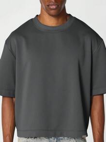 SUMWON Premium Heavyweight Crop Fit Tee - Grey - View 5