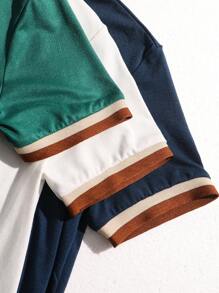 SHEIN Tween Boy 3pcs Casual-Fit Casual Round Neck Patterned Short Sleeve T-Shirts