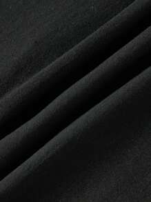 Manfinity EMRG Pantalones casuales para hombre con diseño de corte asimétrico a la moda - Negro - Ver 8