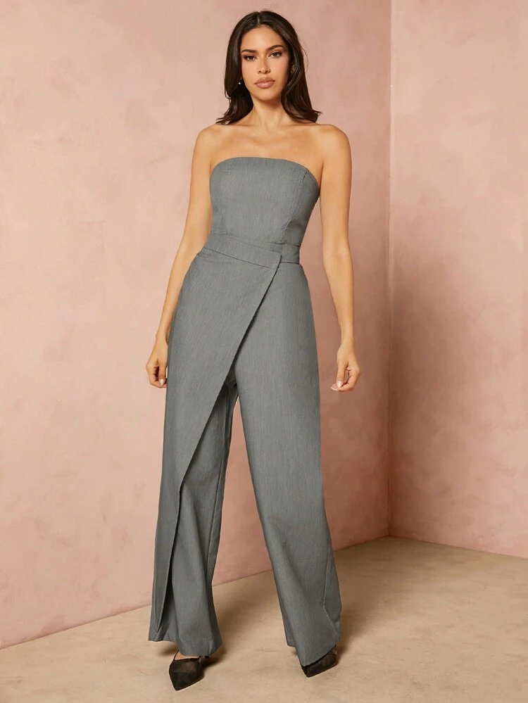 Tube Wrap Wide Leg Jumpsuit
