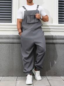 Manfinity Homme Quần Jogger có dây đeo cỡ lớn dành cho nam giới có kích thước lớn - Màu Khaki - Xem 6