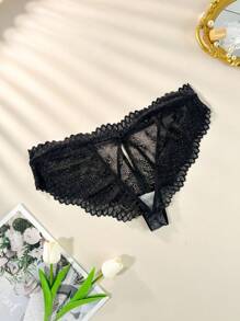 Quần lót ren cỡ lớn gợi cảm (One Piece) - màu đen - Xem 2