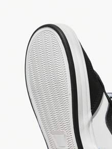 Mùa Hè Mới Xuất Hiện Thời Trang Đen Trắng Cơ Bản Phù Hợp Với Giày Thể Thao Thông Thường Dành Cho Học Sinh Và Trượt Ván - Đen và trắng - Xem 4