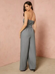 Hauture 百搭直筒連身褲 - 灰色 - 查看 3