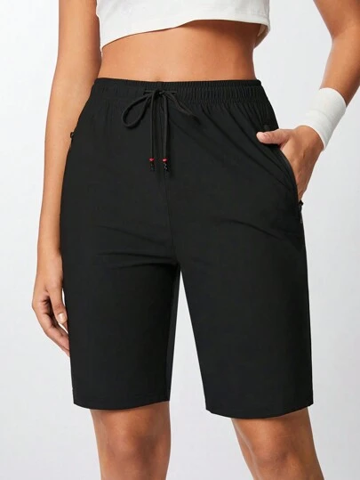 Exploreva Women's Straight Leg High Waist Sports Shorts For Running And TrainingWomen Sweat Short, Gym Short, Biker Short