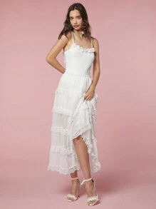 Enchnt Body cami simple de uso diario para mujer en unicolor - Blanco - Ver 3